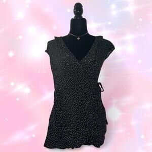 Black And White Polka Dot Wrap Romper By Garage X Sierra Furtado 2018 Collection